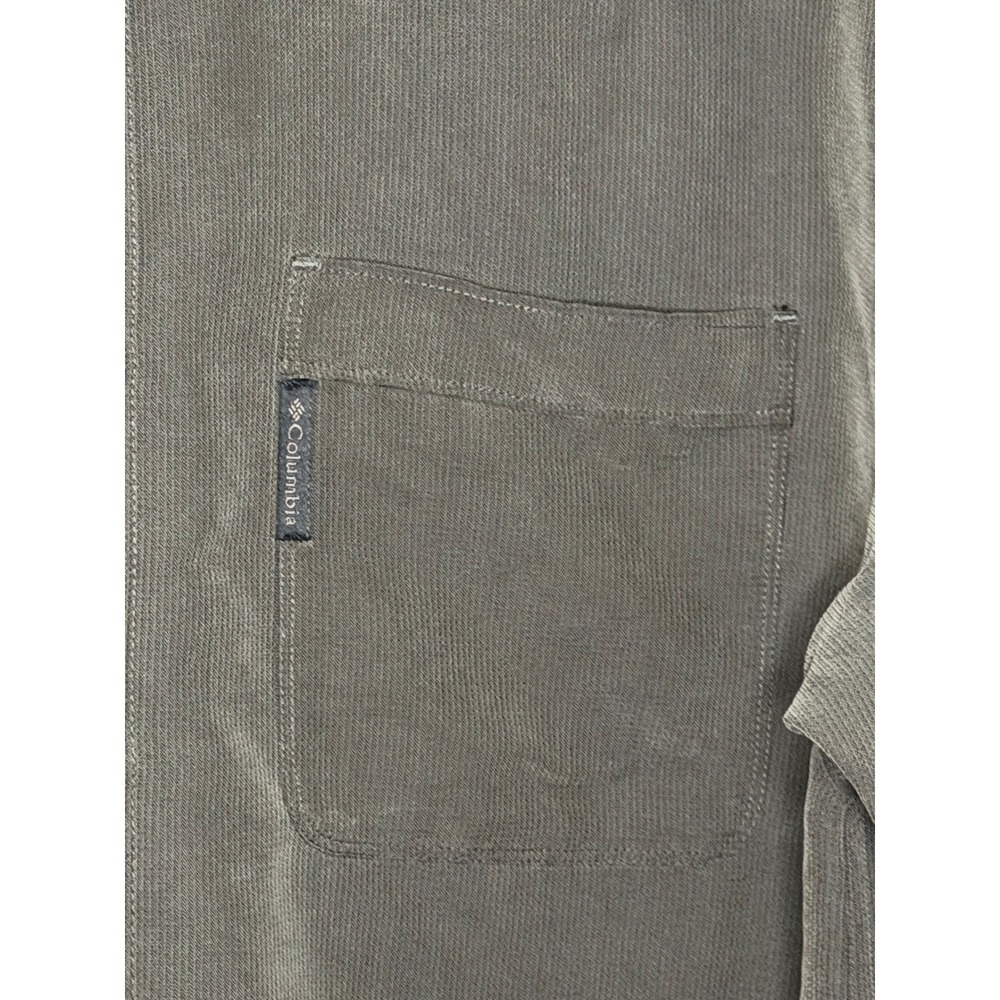 Columbia Sportswear Mens Long Sleeve Button Down Shirt Gray L Pocket Hiking - Picture 5 of 7